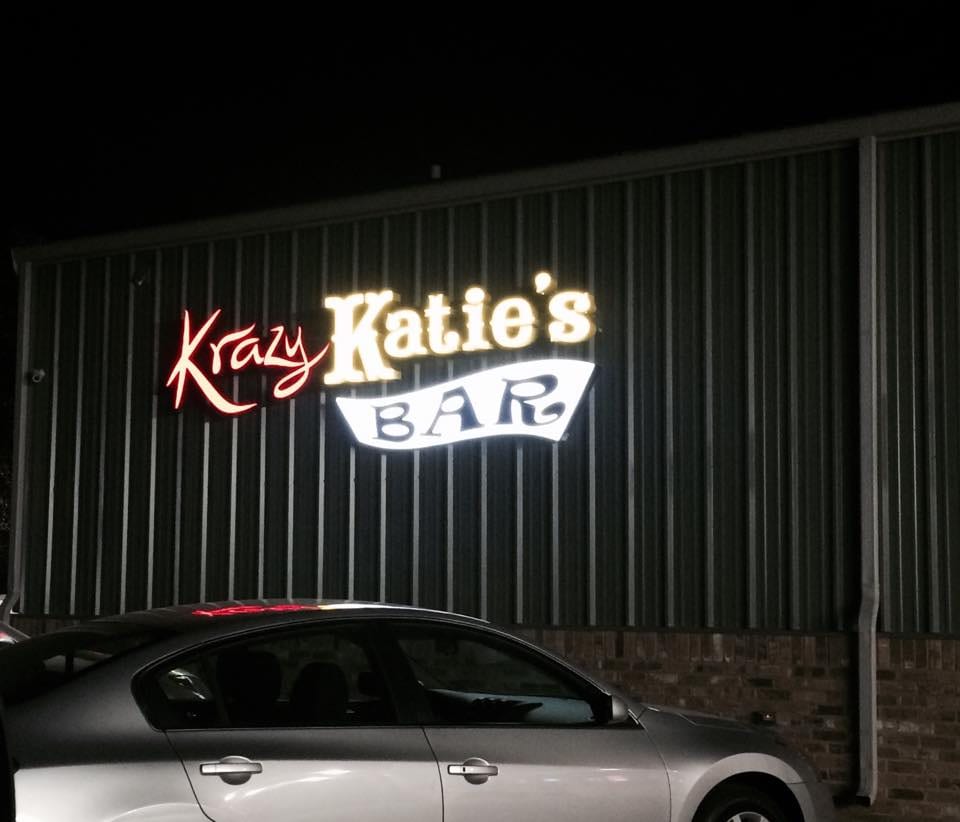 Krazy Katie's Bar Sign, Architectural Dimensional Letter Sign with LED Lighting, Hessmer, Louisiana, HLA Signs