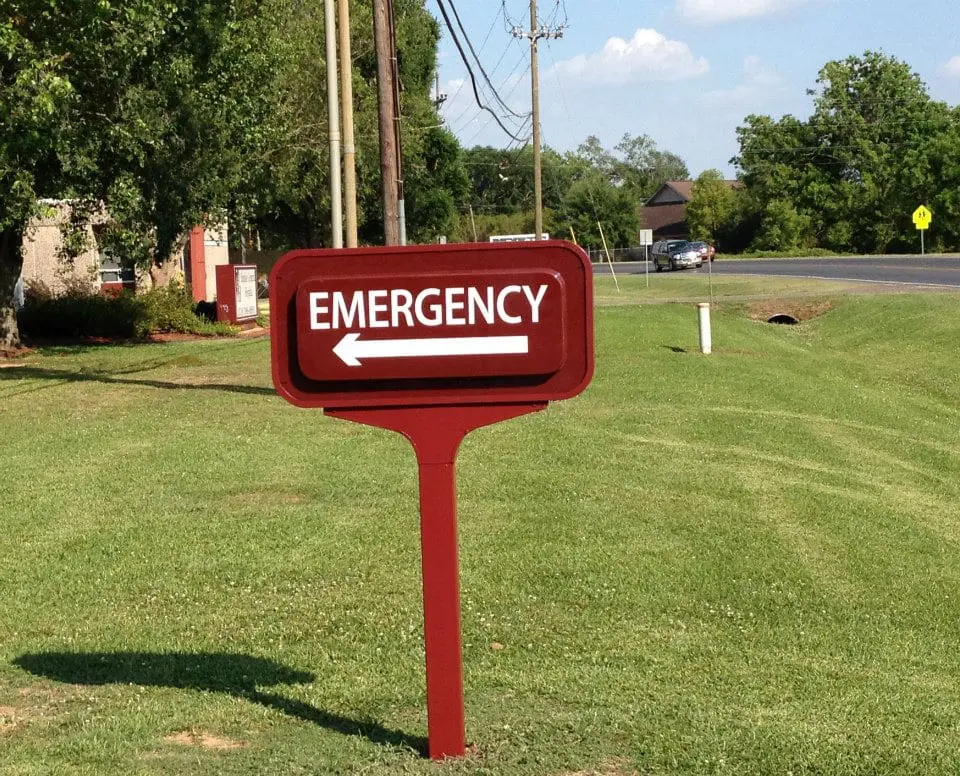 Bunkie General Hospital Emergency Room Sign, HLA Signs Louisiana