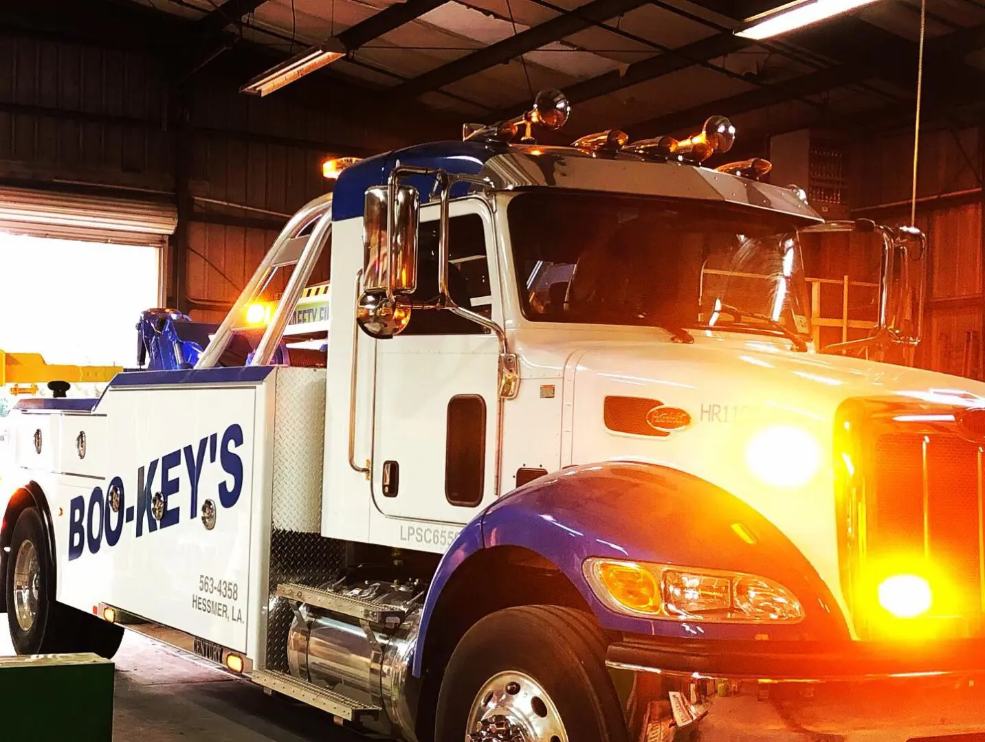 Boo-Key's Wrecker Service Tow Truck Wrap, Reflective Lettering, Reflective Decals & Graphics, Hessmer, Louisiana, HLA Signs