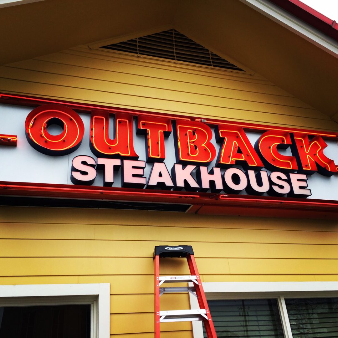 Outback Steakhouse Neon Wall Sign Lafayette Louisiana HLA Signs