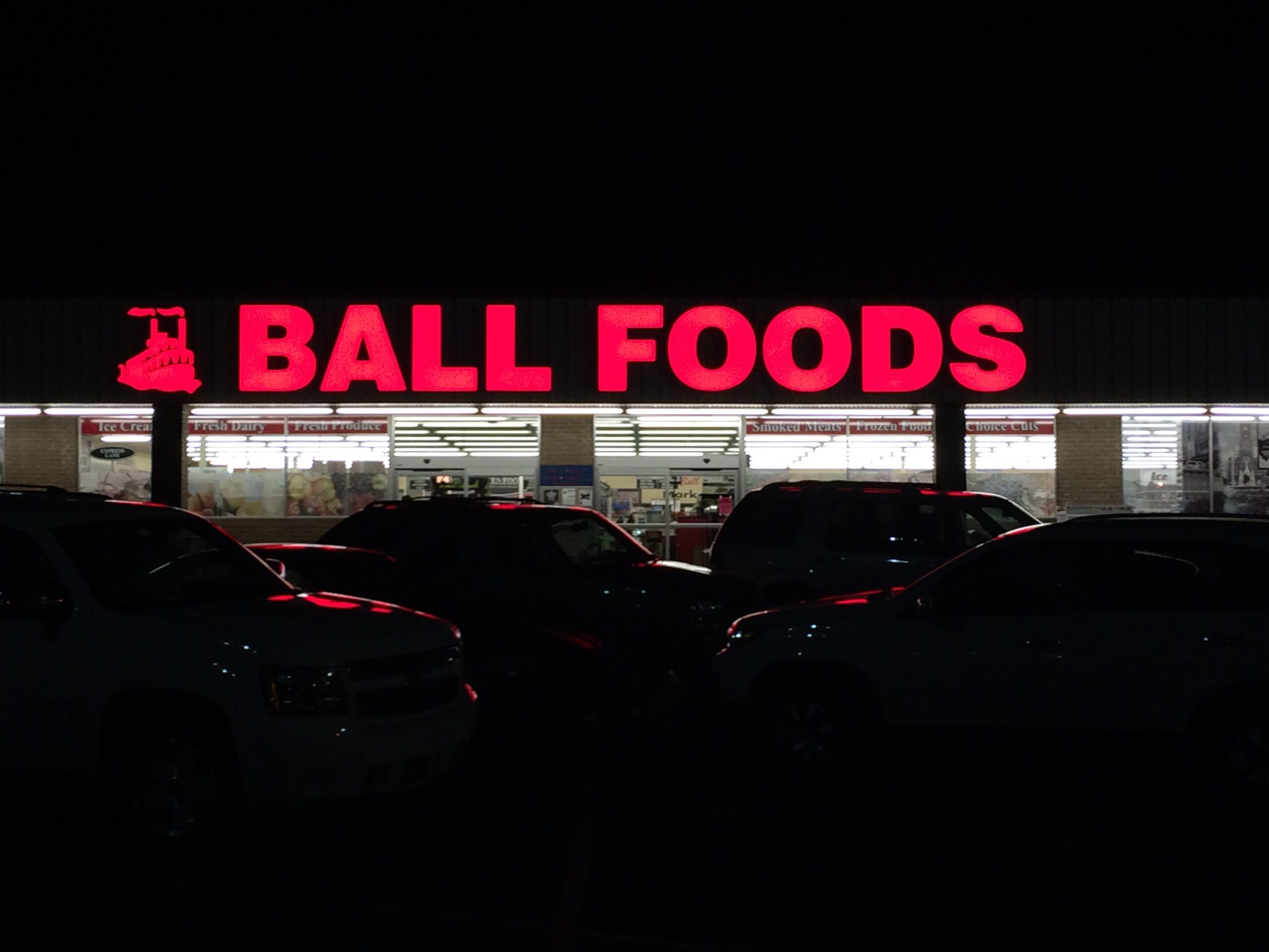 Grocery Store Signs with LED Lighting Ball Louisiana HLA Sign Company