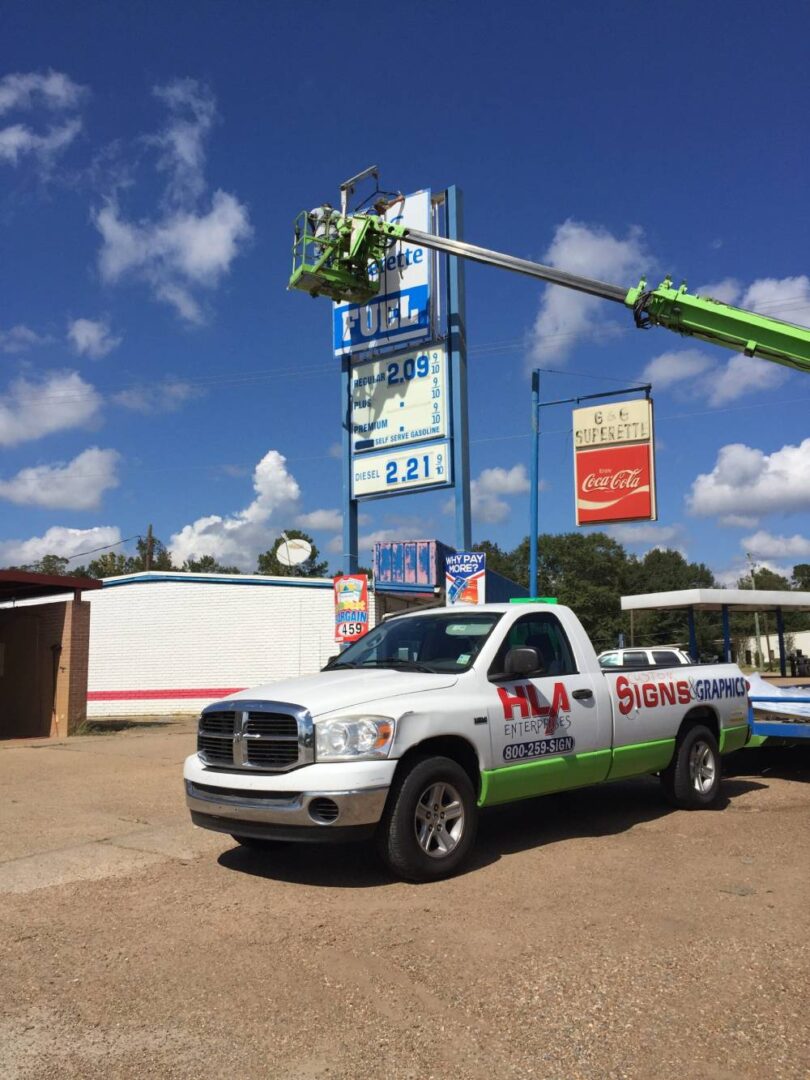 Convenience Store Sign, Outdoor Business Sign, Glenmora, Louisiana, HLA Enterprises
