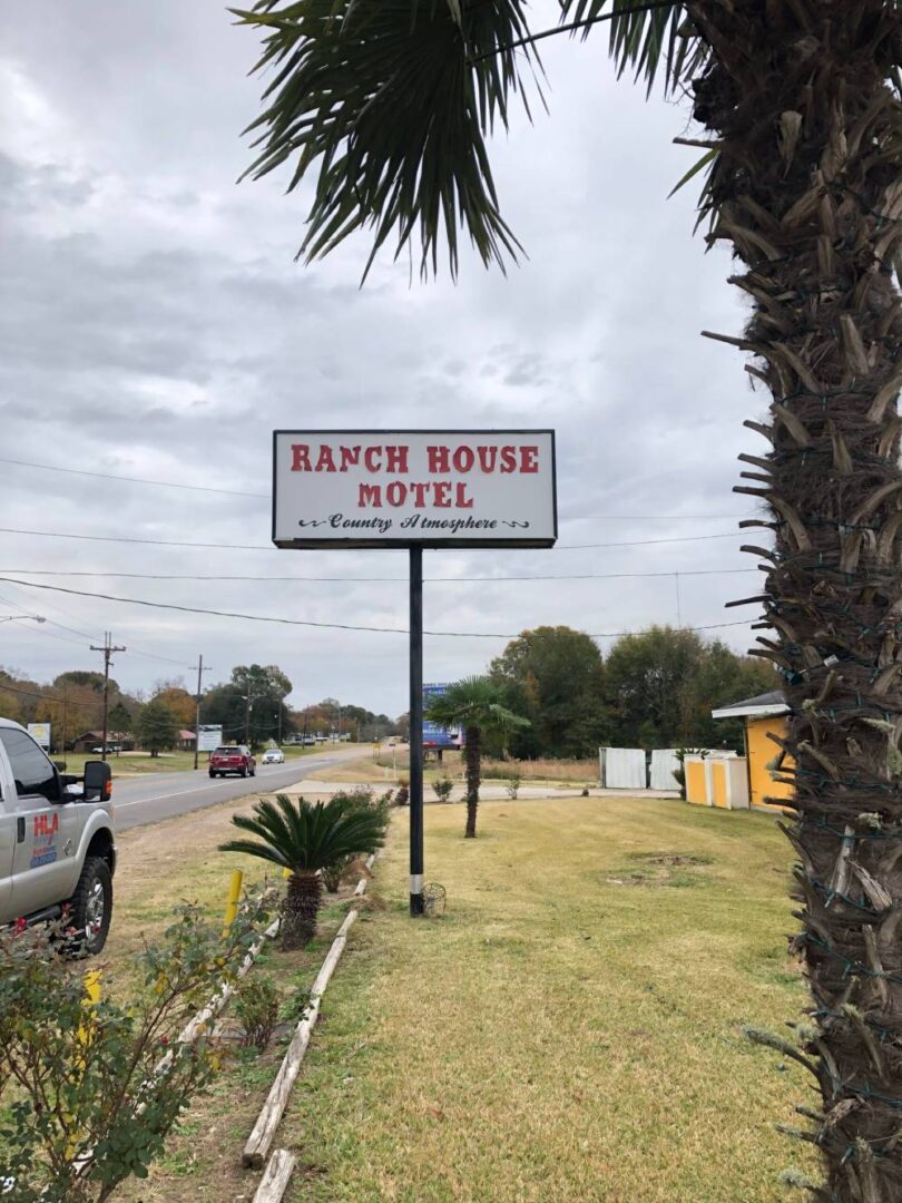 Ranch House Motel Sign LED Lighting Marksville, Louisiana HLA Signs