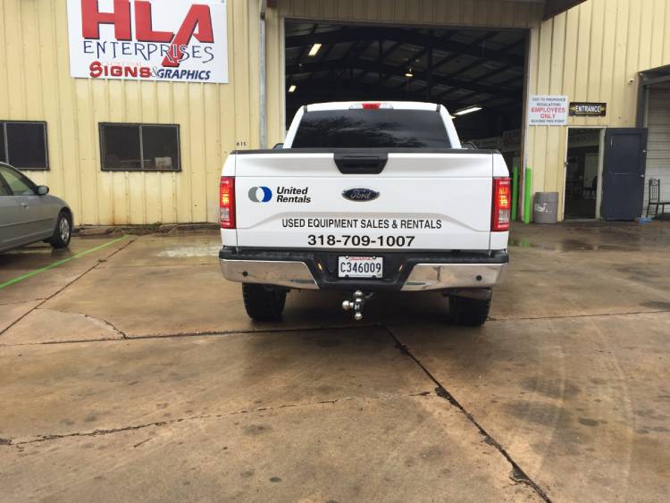 United Rentals Fleet Truck Lettering, Wrap & Graphics, Alexandria, Louisiana, HLA Sign Company