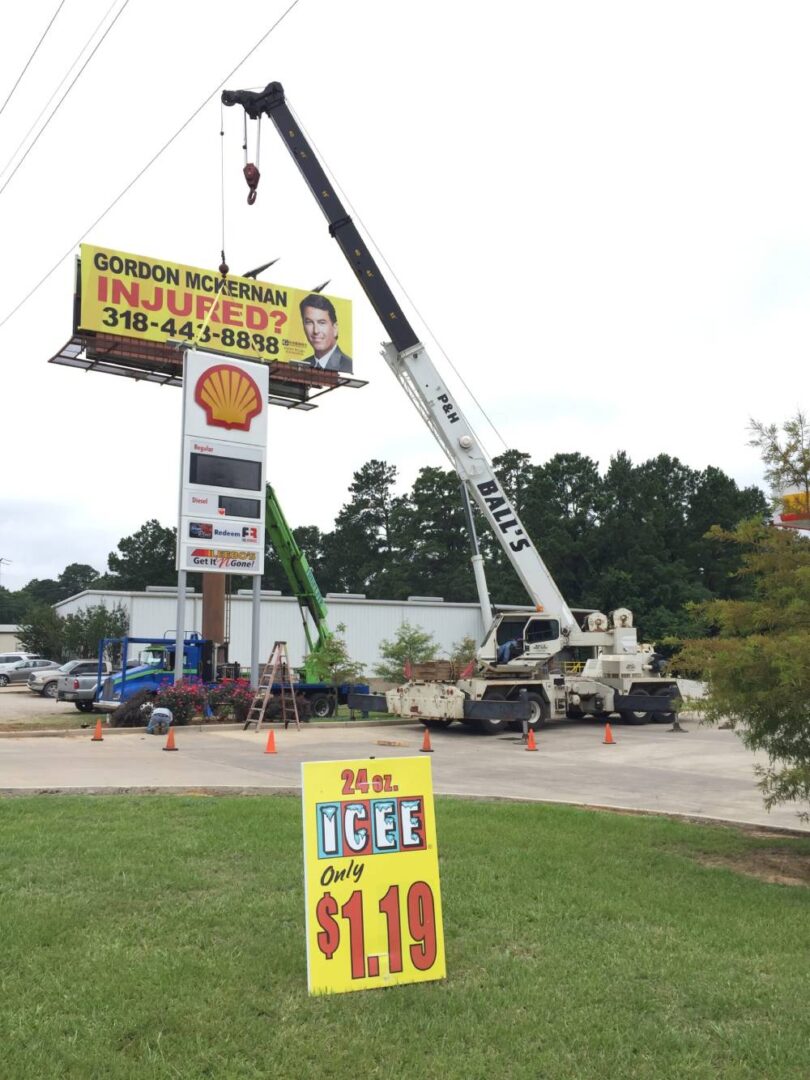 Leebos Shell Convenience Store Sign, LED Fuel Price Sign, Pineville, Louisiana, HLA Signs