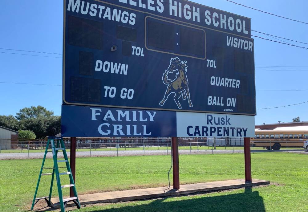 Avoyelles High School Scoreboard Sign and Sponsor Sign Louisiana