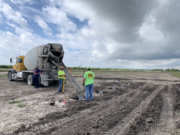 Flag Pole Concrete Foundations, Flag Pole Sales and Installation throughout Louisiana, HLA Signs