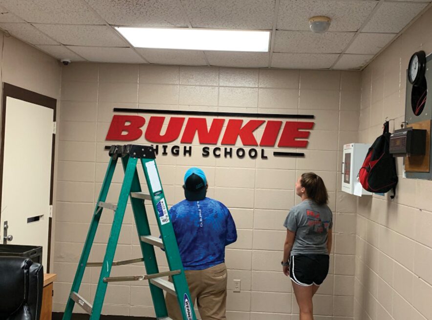 Bunkie High School, Bunkie, Louisiana, Acrylic Dimensional Signs, HLA Signs