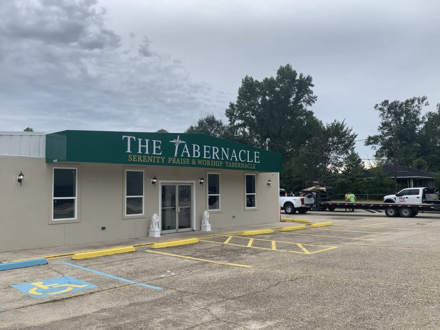 The Tabernacle, Church Awning Sign, LED Lighting, Baton Rouge, Louisiana, HLA Signs