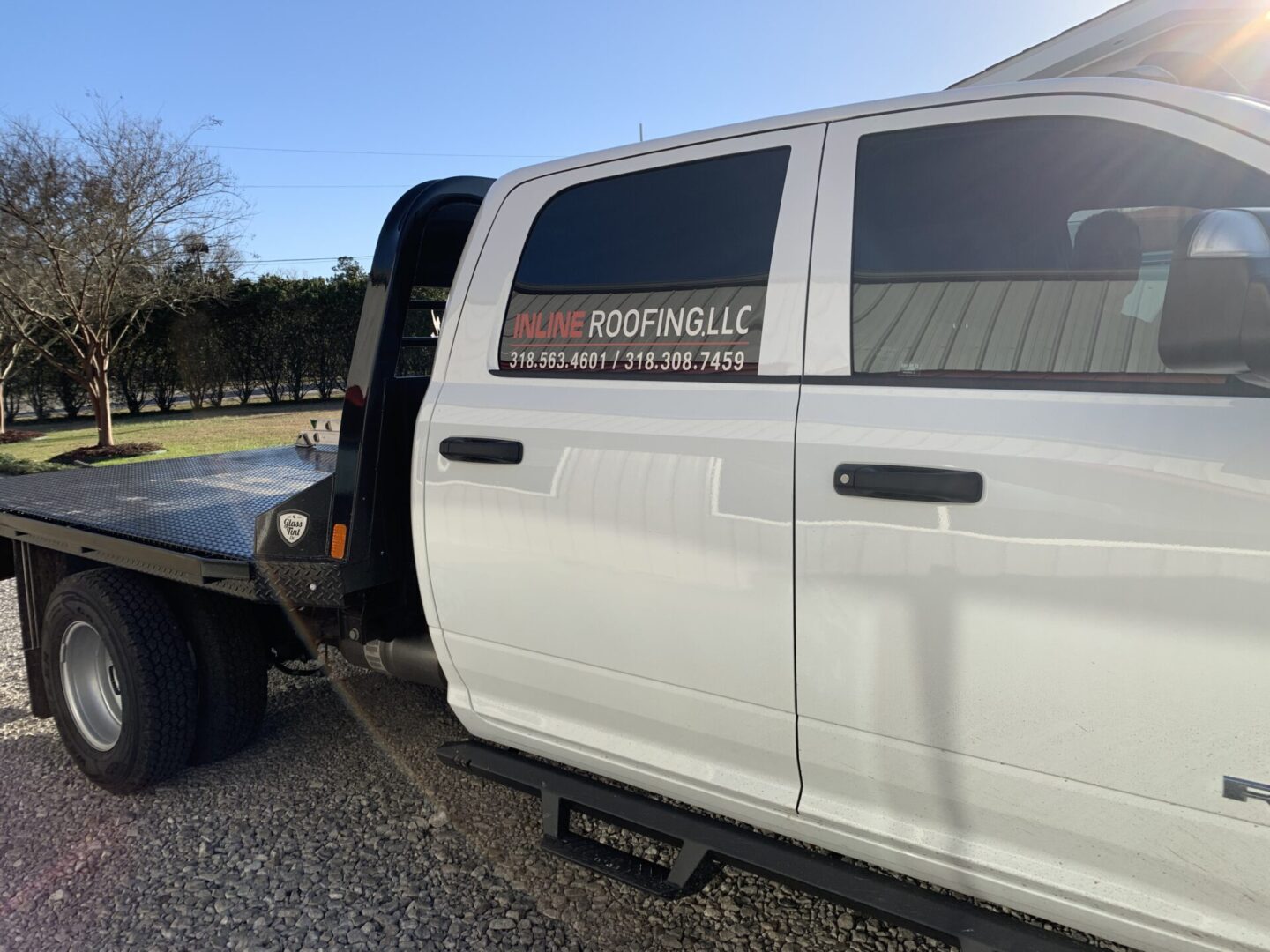 InLine Roofing Company Truck Graphics, Lettering and Wrap Hessmer Louisiana