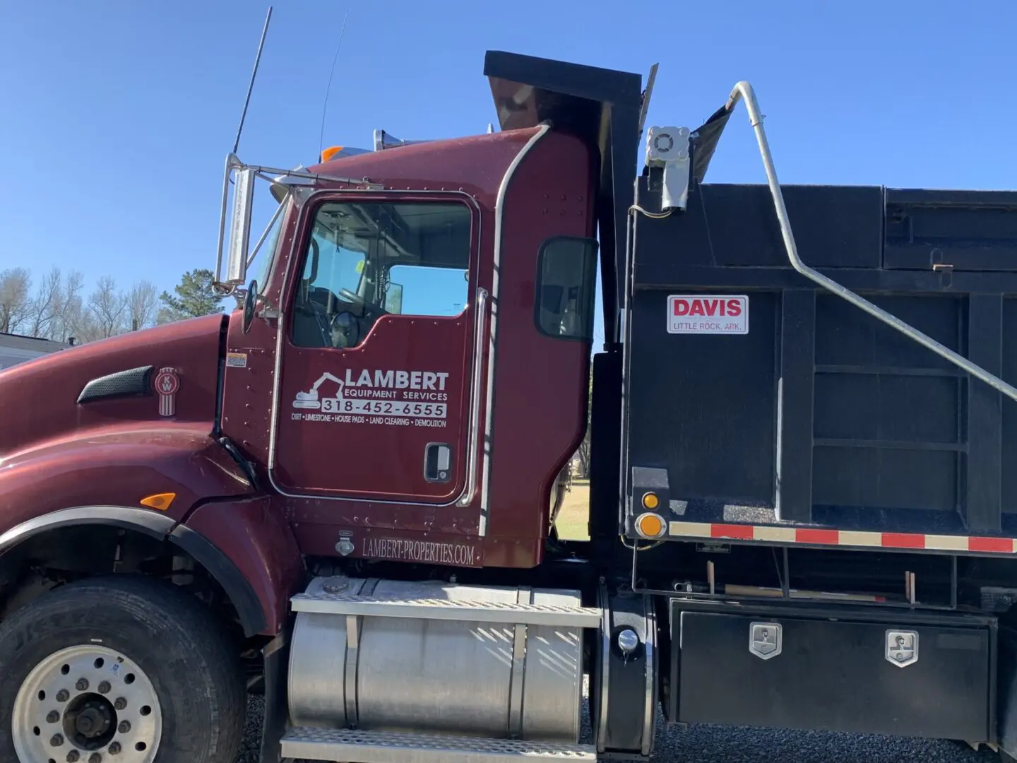 Lambert Equipment Services Dump Truck Lettering and Graphics Louisiana
