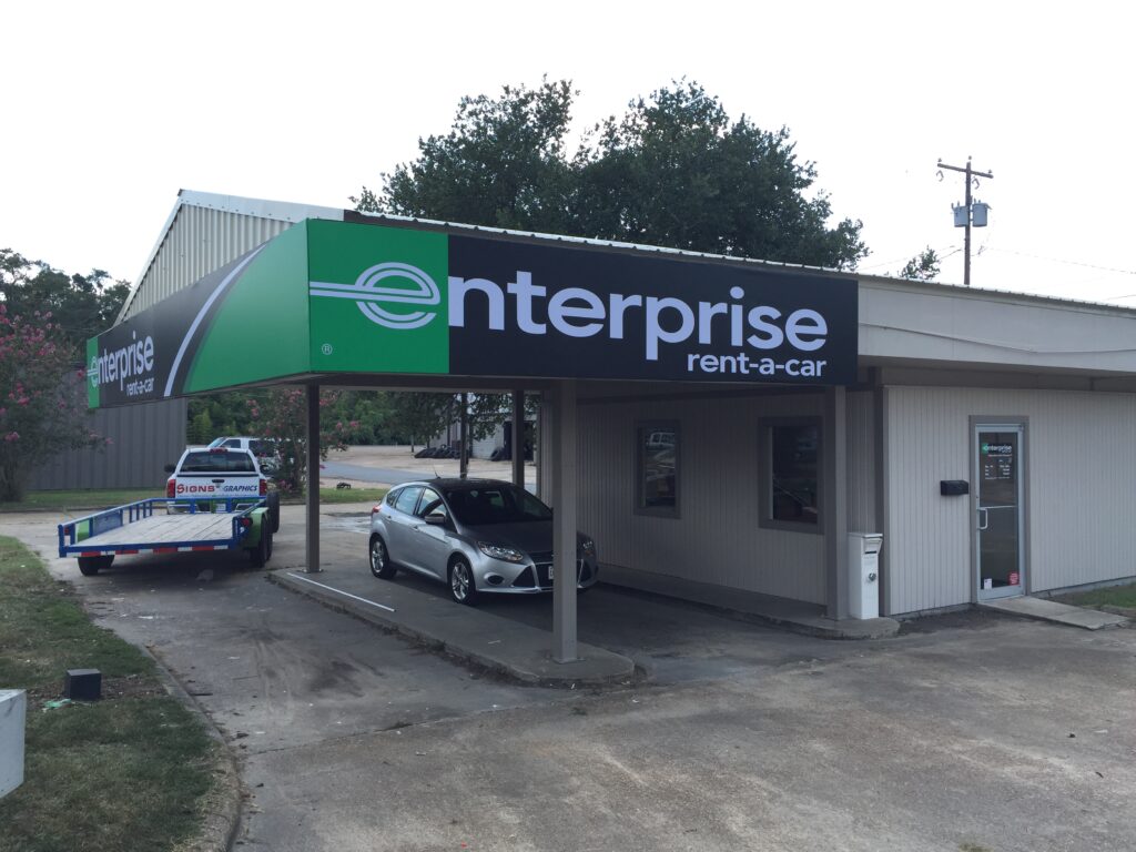 Enterprise Rent-A-Car Awning Sign, DeRidder Louisiana